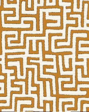 Jacquard Doolhof Oker, Nieuw, Geel