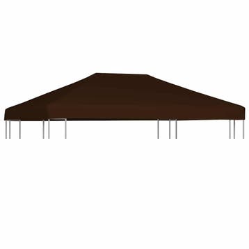vidaXL Prieeldak 310 g/m² 3x4 m bruin, Verzenden, Nieuw