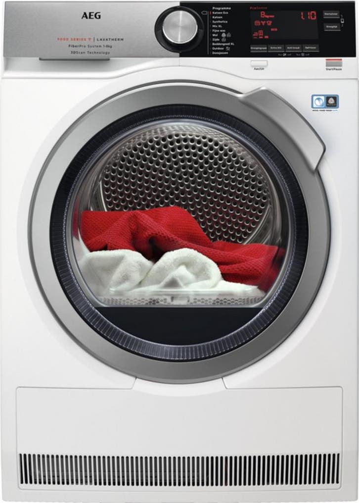 Warmtepompdroger AEG T9DEN87CC, Witgoed en Apparatuur, Wasdrogers, Zo goed als nieuw, Ophalen of Verzenden