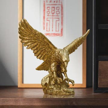 Gouden Adelaar Beeld - Luxe Hars Vogel Sculptuur voor Huis &, Verzenden, Nieuw