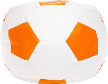 Luxe Zitzak 90cm | Eco-leer | Retourdeal | OP=OP, Ophalen of Verzenden, Zo goed als nieuw, Oranje, Zitzak