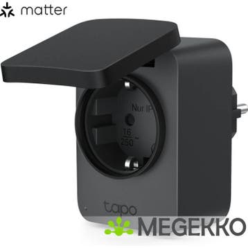 TP-Link Tapo P410M outdoor smart plug Zwart, Verzenden, Nieuw