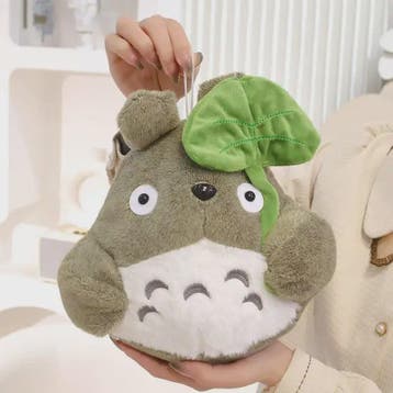 Schattige Totoro Pluche Knuffel met Lotusblad - Japans Kawai, Verzenden, Nieuw
