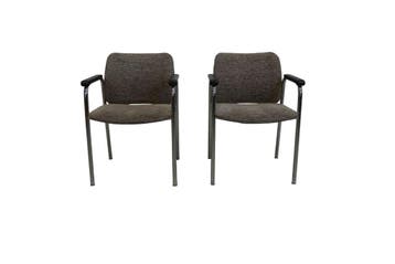 Set van 2 vintage buisframe armstoelen – retro fauteuils met, Ophalen of Verzenden, Nieuw