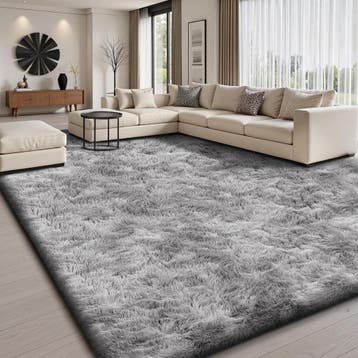 Shaggy vloerkleed grijs | Tweedekansje | OP=OP, Huis en Inrichting, 150 tot 200 cm, Ophalen of Verzenden, Rechthoekig, Nieuw