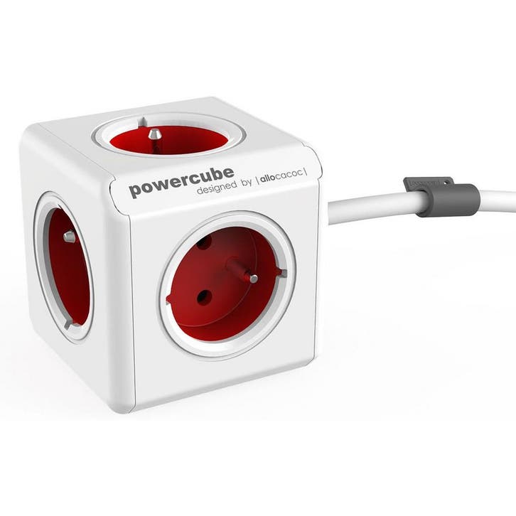 Allocacoc PowerCube Extended USB Rood 1,5 Meter, Computers en Software, Pc- en Netwerkkabels, Nieuw, Ophalen of Verzenden
