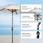 2dekans | Angel Living Parasol - Ø250 cm - Kantelbaar -, Ophalen of Verzenden, Zo goed als nieuw