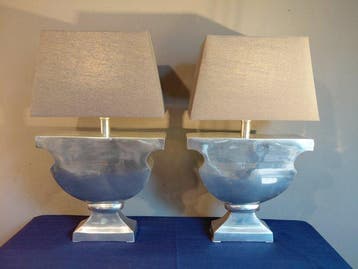 Tafellamp (2) - Aluminium - Trophy bokaal-lamp