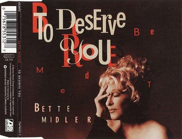 cd single - Bette Midler - To Deserve You, Cd's en Dvd's, Verzenden, Zo goed als nieuw, Overige genres
