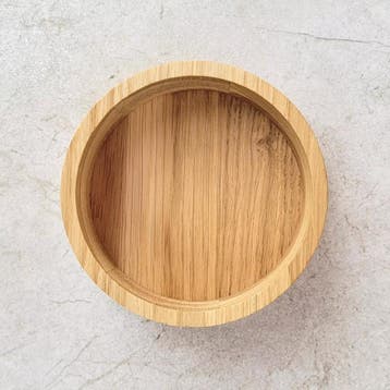 HOCHO Eikenhouten Snack Kom – Ø 102x40 mm – Hard Wax Af, Ophalen of Verzenden, Nieuw