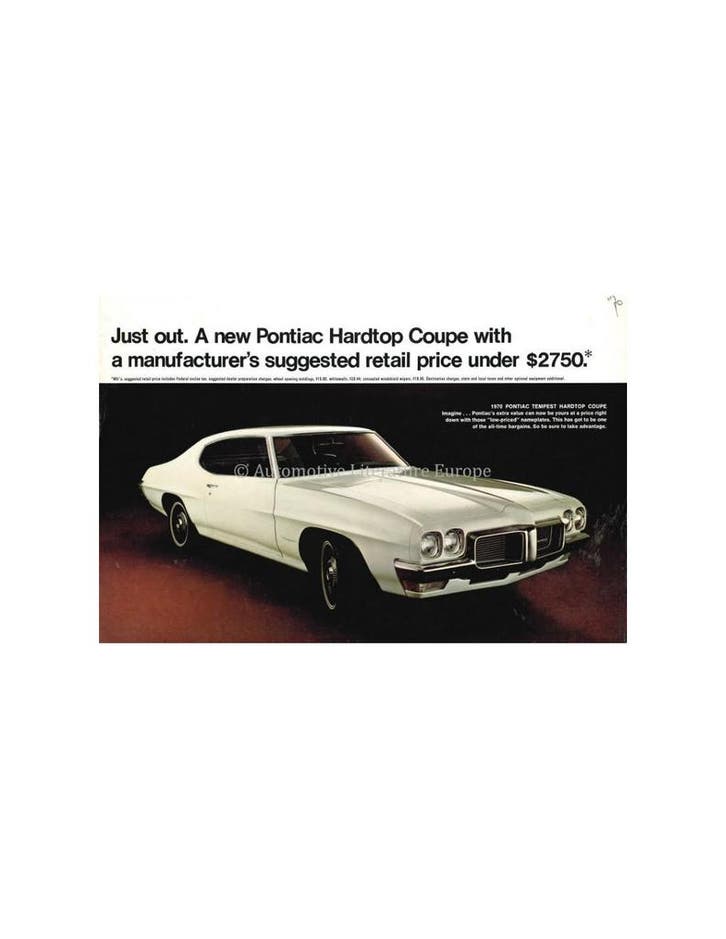 1966 PONTIAC PROGRAMMA BROCHURE ENGELS, Boeken, Auto's | Folders en Tijdschriften