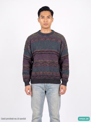 MT Trui Heren maat M Blauw Vintage, Kleding | Heren, Ophalen of Verzenden, Zo goed als nieuw, MT, Maat 48/50 (M)