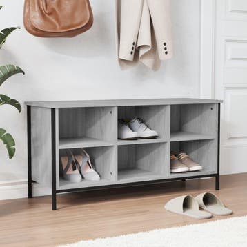 vidaXL Schoenenkast Grijs Sonoma Houdt tot 6 paar schoenen, Verzenden, Nieuw