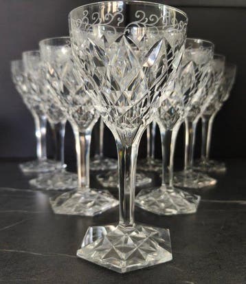 Val Saint Lambert - Wijnglas (10) - Legagneux - Kristal