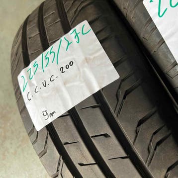 2 x Continental 225-55-17 Zomerbanden 9mm, Gebruikt, 17 inch, Ophalen of Verzenden, Band(en)