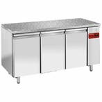 Koeltafel, gevent., 3 deuren EN 600x400 - Top in graniet (zo, Verzenden, Nieuw in verpakking, Koelen en Vriezen