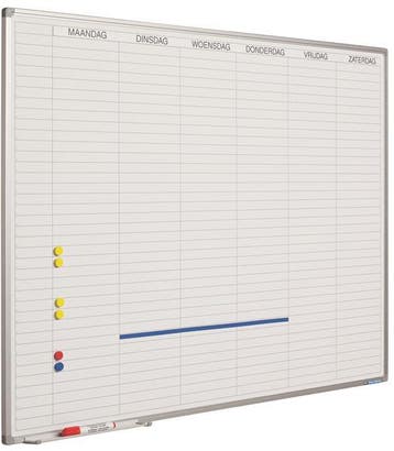 Weekplanner werkdagen - 90x120 cm, Ophalen of Verzenden, Nieuw