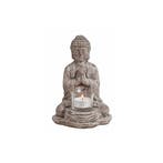 Boeddha beeldje theelichthouders/windlichten 19 cm - Boedd.., Huis en Inrichting, Woonaccessoires | Boeddhabeelden, Ophalen of Verzenden
