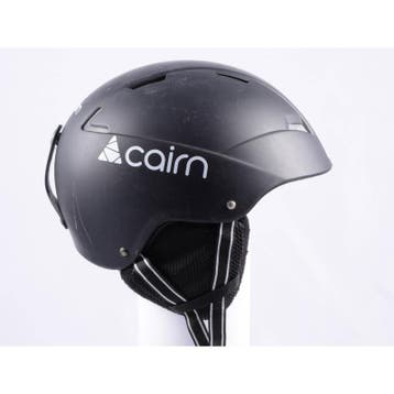 57 58 skihelm/snowboardhelm CAIRN LOC-ACTIVE, Matte black/wh, Verzenden, Gebruikt