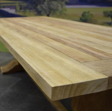 Geneva old dining tuintafel 240x100xH77,5 cm teak, Tuin en Terras, Tuintafels, Ophalen of Verzenden, Nieuw, Teakhout