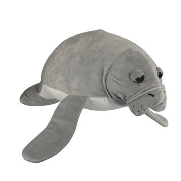 Zeekoe knuffel - pluche - grijs - 68 cm, Verzenden, Nieuw