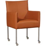 Leren eetkamerstoel Desire - Hermes Cognac (cognac/oranje), Nieuw, Leer, Ophalen of Verzenden, Bruin