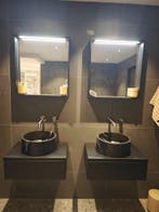 Set van 2 VTwonen badmeubelen 2x 60cm met waskom - 0069, Ophalen, Nieuw, Wastafelkast