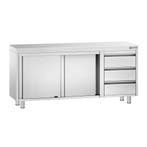 GGM Gastro | Gesloten RVS werktafel PREMIUM - 1800x600mm - |, Verzenden, Nieuw in verpakking, Meubilair