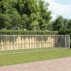 vidaXL Hondenhok met deur 12x2x1,5 m gegalvaniseerd staal, Dieren en Toebehoren, Verzenden, Nieuw