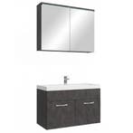Badkamermeubel Set Paso 02 80 x 40 cm – Donker Grijs, Huis en Inrichting, Badkamer | Badkamermeubels, Verzenden, Nieuw