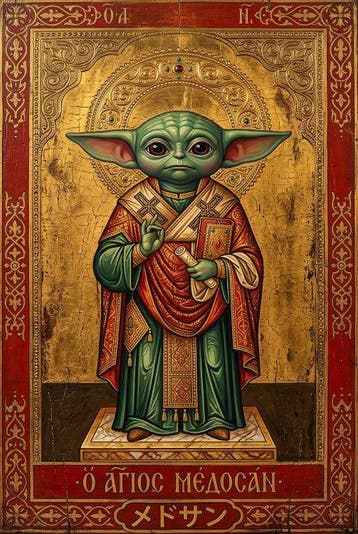 MEDSAN - Saint Yoda, Salvator Mundi () - UNIQUE WORK, Antiek en Kunst