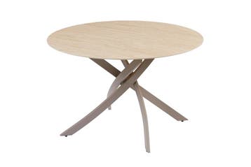 Dining table ALPINE Ø 120cm round travertine ceramic, Ophalen of Verzenden, Nieuw