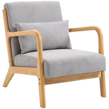 TRUUSK Fauteuil Lounge Stoel - Met Armleuning en Lendenkusse, Huis en Inrichting, Woonaccessoires | Kussens, Verzenden, Nieuw