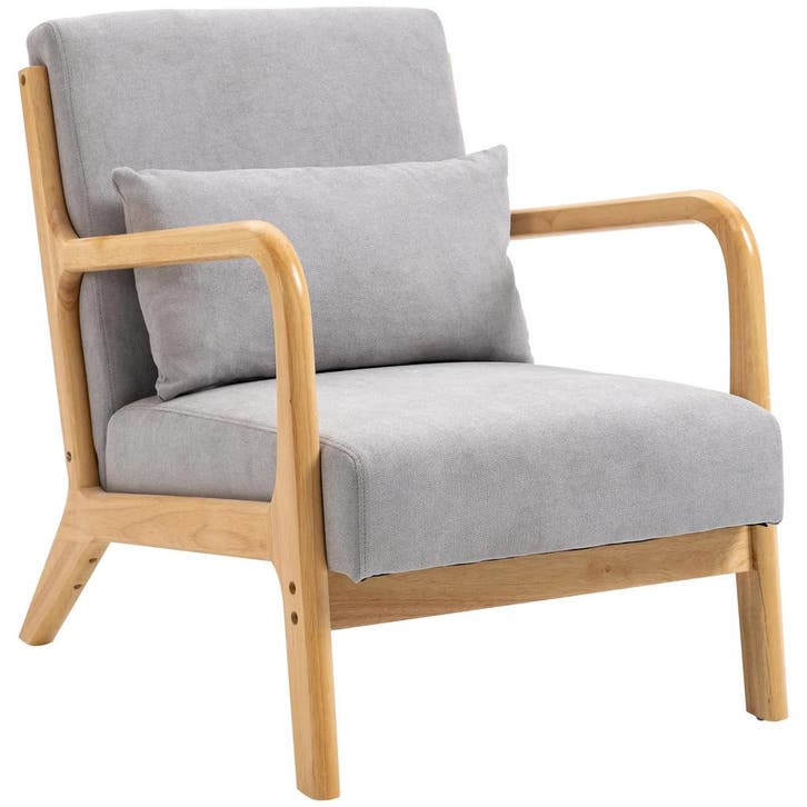 TRUUSK Fauteuil Lounge Stoel - Met Armleuning en Lendenkusse, Huis en Inrichting, Woonaccessoires | Kussens, Nieuw, Verzenden