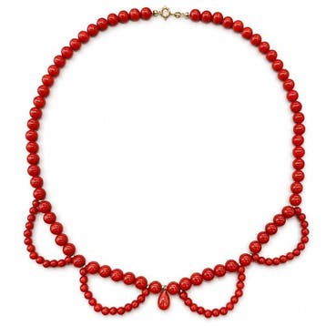 Zonder minimumprijs - Halsketting Zilver Koraal - Koraal, Sieraden, Tassen en Uiterlijk, Kettingen, Nieuw