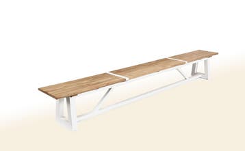 Suns Ovada tuinbank 220 cm wit frame (met alu strip) |, Ophalen of Verzenden, Nieuw
