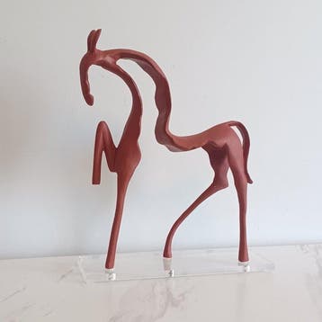 sculptuur, Grand Cheval abstrait - 35 cm - bron