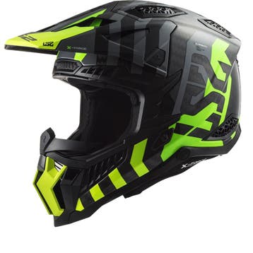 LS2 Mx703 C X-Force Barrier H-V Geel Groen Offroad Helm, Motoren, Nieuw met kaartje, Overige merken, Heren, Offroadhelm