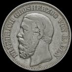 Duitsland, keizerrijk Friedrich I. 2 Mark 1876 G / Baden, Postzegels en Munten