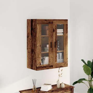 vidaXL Wandkast 69,5x34x90 cm oud houtkleurig, Verzenden, Nieuw, Overige houtsoorten