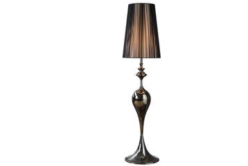 Staande lamp LUCIE 160 cm met zwarte nylon kap in barokstijl, Ophalen of Verzenden, Nieuw