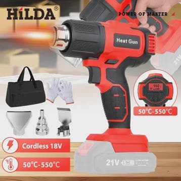 HILDA Accu Hittepistool - Verstelbare Temperatuur & 6 Snelhe, Verzenden, Nieuw