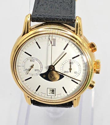 Swisss - Chronograph - Datum - Mondphase - Kal, Valjoux 7734, Nieuw