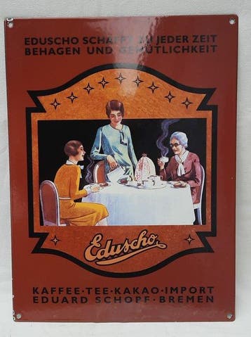 Eduscho - Eduscho - Emaille bord - Staal, Emaille