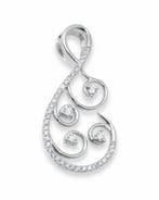 Hanger - 14 karaat Witgoud - 0.29ct. tw. Diamant