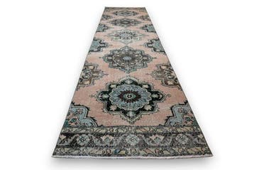 Lang vintage Usak - Loper - 375 cm - 90 cm - met certificaat, Nieuw