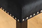 Chesterfield Stoel CASTLE Zwart fluweel rubberhout, Huis en Inrichting, Stoelen, Ophalen of Verzenden, Nieuw