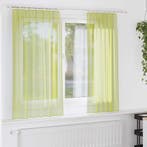 vidaXL Gordijnen voile met roedezakken 2 st appelgroen, Huis en Inrichting, Verzenden, Nieuw, Groen