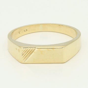 Ring - 14 karaat Geel goud - Plakkaat, Nieuw