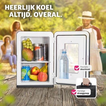 2dekans | tectake® Mini-Autokoelkast - Draagbare minibar 14L, Ophalen of Verzenden, Zo goed als nieuw